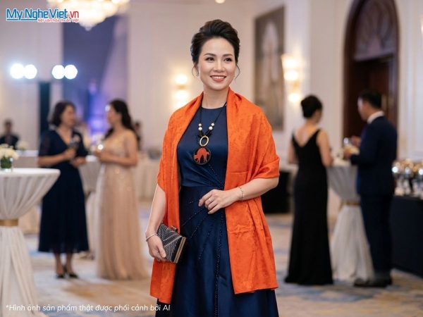 Khăn lụa tơ tằm vân cổ cao cấp