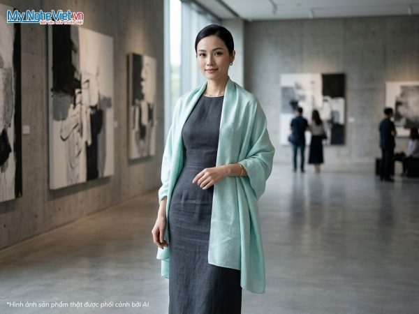 Khăn choàng lụa tơ tằm vân cổ Hà Đông cao cấp