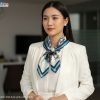 Khăn vuông lụa tơ tằm họa tiết nghệ thuật