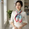 Khăn vuông lụa tơ tằm họa tiết nghệ thuật