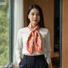 Khăn vuông lụa tơ tằm họa tiết nghệ thuật
