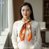 Khăn vuông lụa tơ tằm họa tiết nghệ thuật