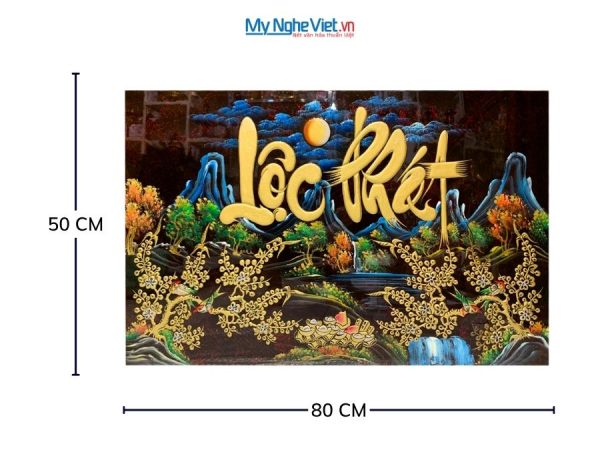 Tranh Sơn Mài Lộc Phát Đắp Nổi Phù Điêu