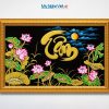 Tranh Sơn Mài Chữ Tâm Đắp Nổi Phù Điêu