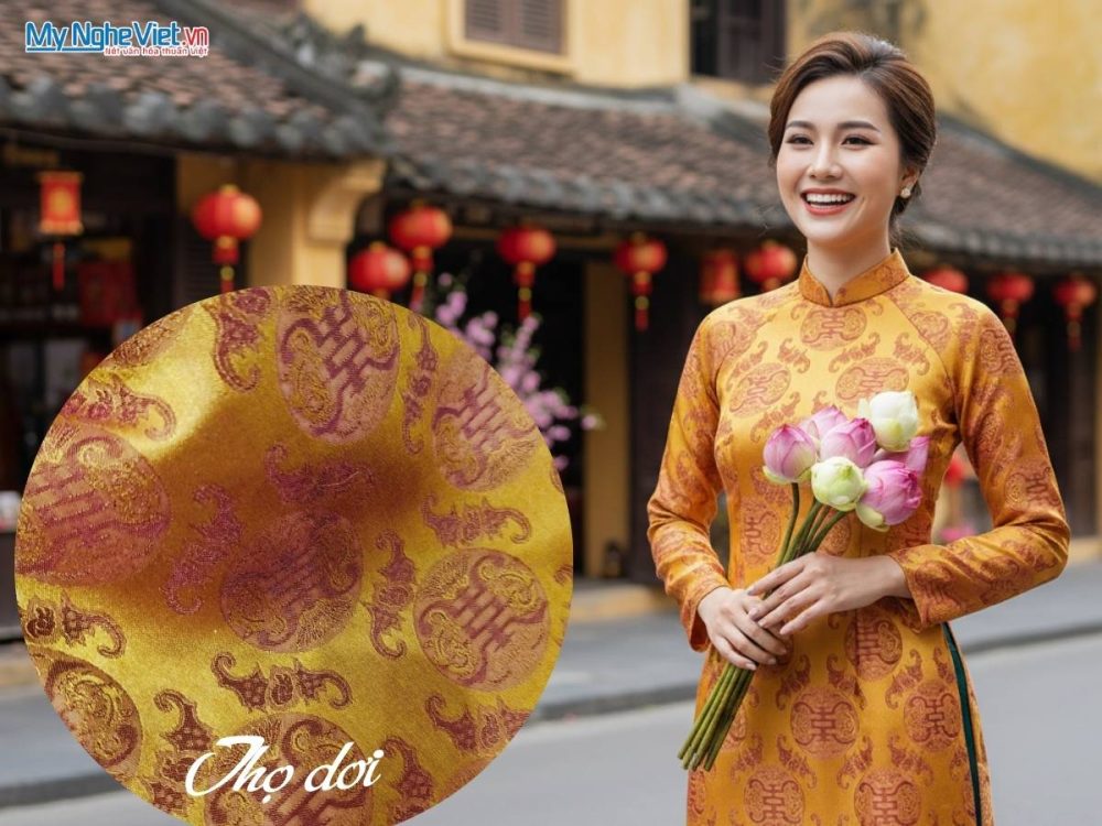 Vải lụa tơ tằm Hà Đông may áo dài