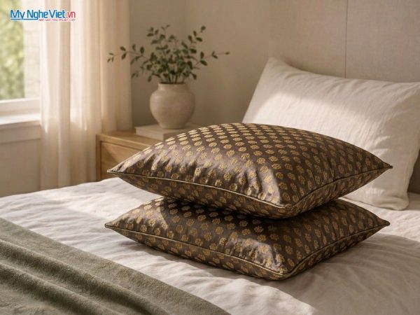 Vỏ gối lụa Hà Đông cao cấp