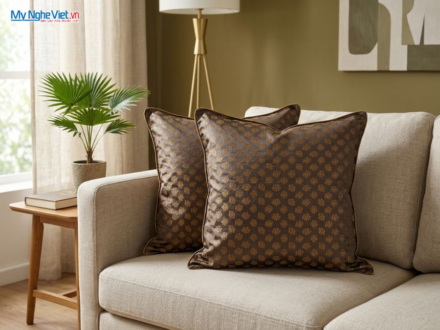 Vỏ gối lụa Hà Đông cao cấp