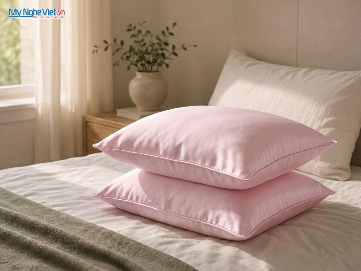 Vỏ gối lụa Hà Đông cao cấp