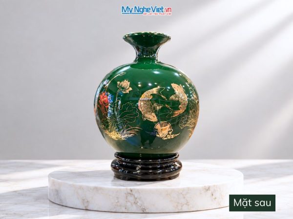 Bình Hút Tài Lộc Chữ Phúc Nền Xanh