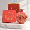 Bình Hút Tài Lộc Chữ Tài Lộc Men Vân Đá