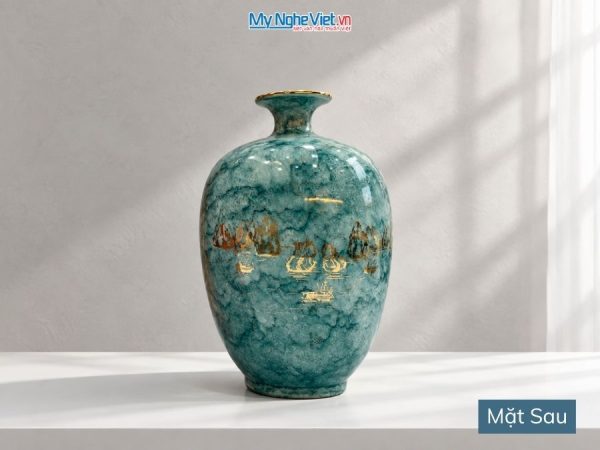 Bình Hút Tài Lộc Dáng Cao Thuận Buồm Xuôi Gió Men Vân Đá