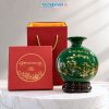 Bình Hút Tài Lộc Mã Đáo Thành Công Nền Xanh