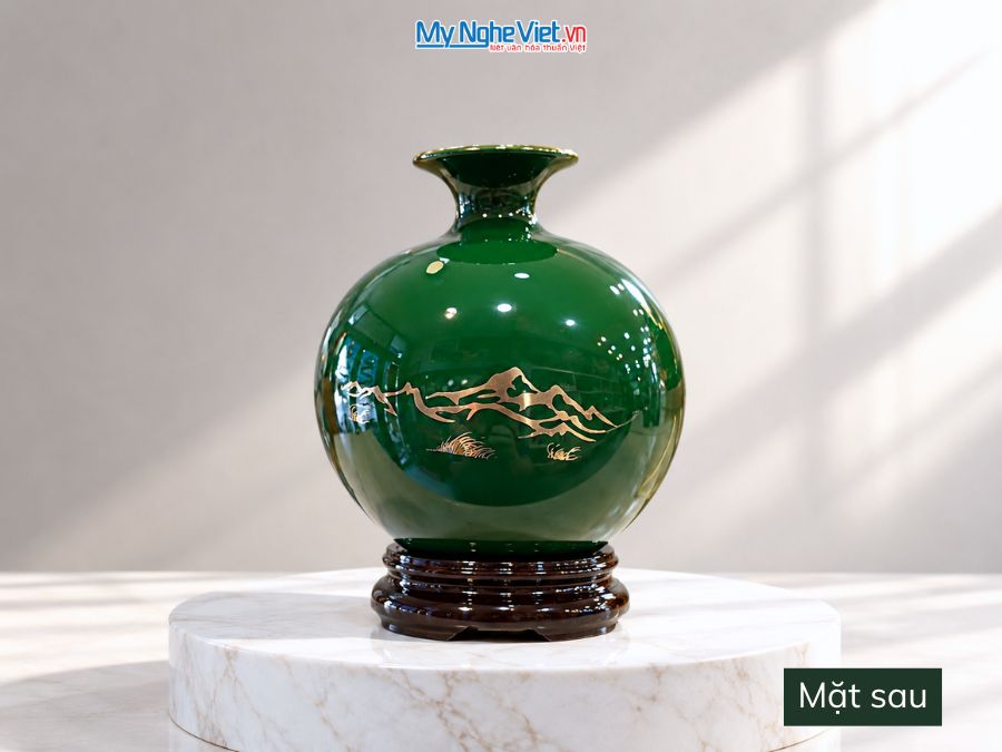 Bình Hút Tài Lộc Mã Đáo Thành Công Nền Xanh