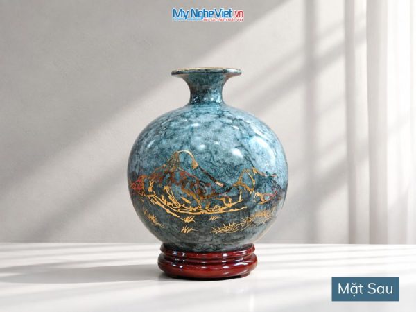 Bình Hút Tài Lộc Mã Đáo Thành Công Men Vân Đá Xám