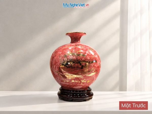 Bình Hút Tài Lộc Thuận Buồm Xuôi Gió Men Vân Đá