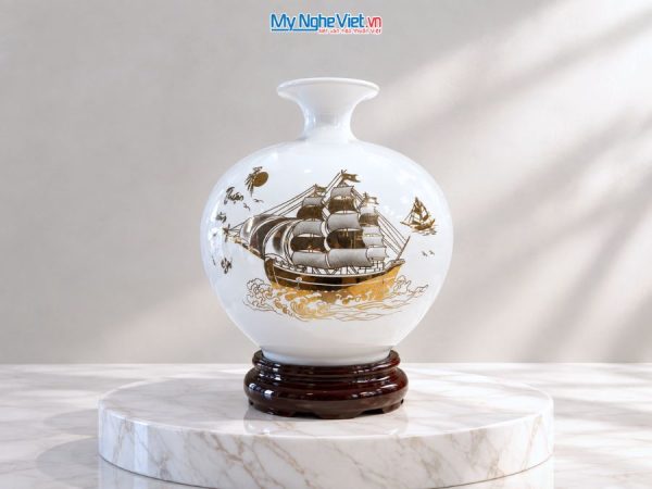 Bình Hút Tài Lộc Thuận Buồm Xuôi Gió Nền Trắng