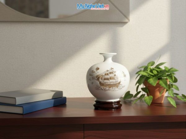Bình Hút Tài Lộc Thuận Buồm Xuôi Gió Nền Trắng