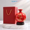 Bình Hút Tài Lộc Tứ Cảnh Tùng Cúc Trúc Mai Nền Đỏ
