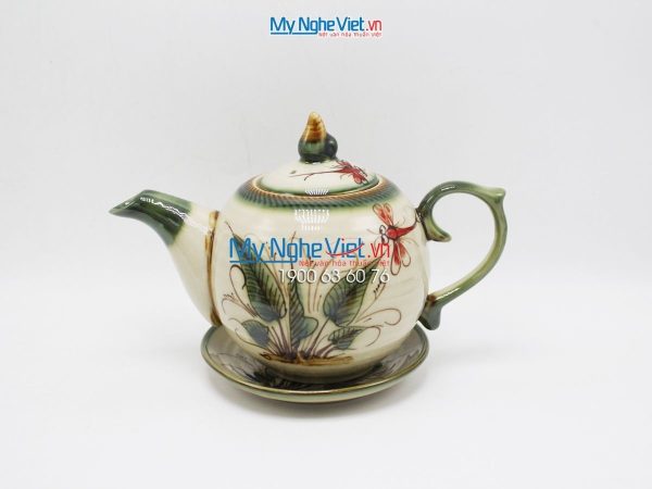 Bộ bình trà gốm sứ Bát Tràng