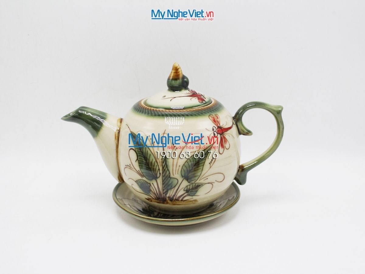 Bộ bình trà gốm sứ Bát Tràng