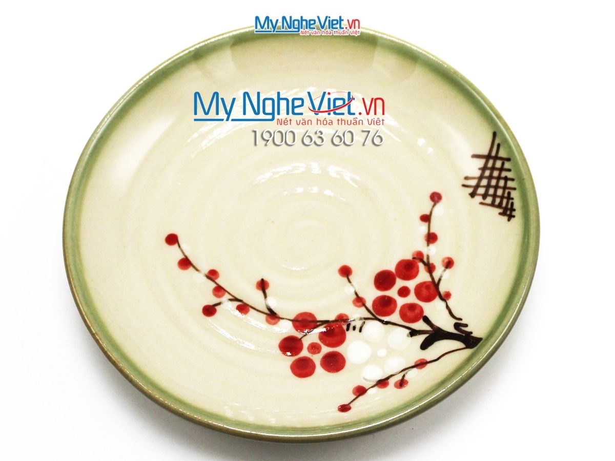 Bộ bình trà dáng bưởi vẽ hoa đào