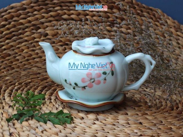 Bộ bình trà gốm sứ Bát Tràng