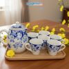 Bộ bình trà gốm sứ Bát Tràng