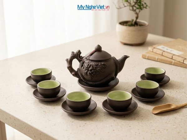 Bộ bình trà tử sa phù dung