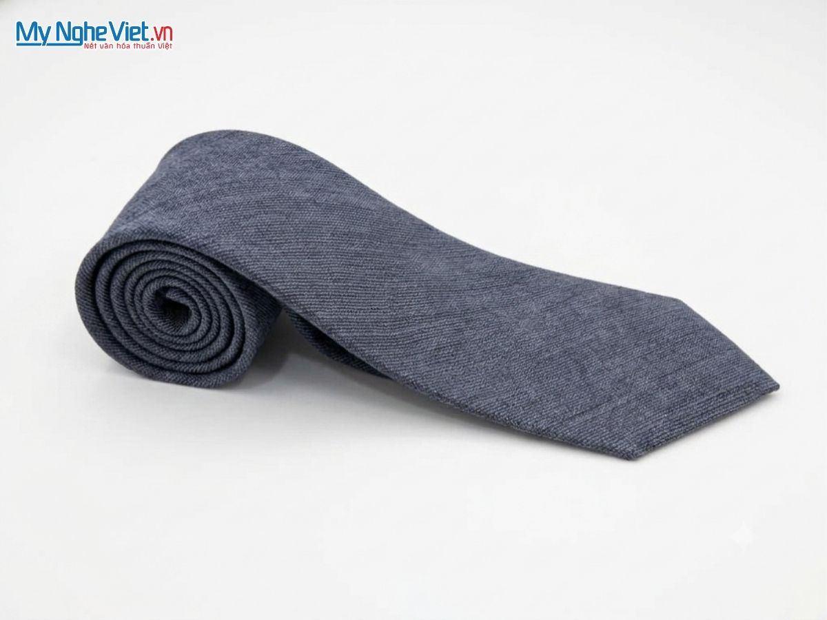 Cà vạt lụa đũi tơ tằm cao cấp