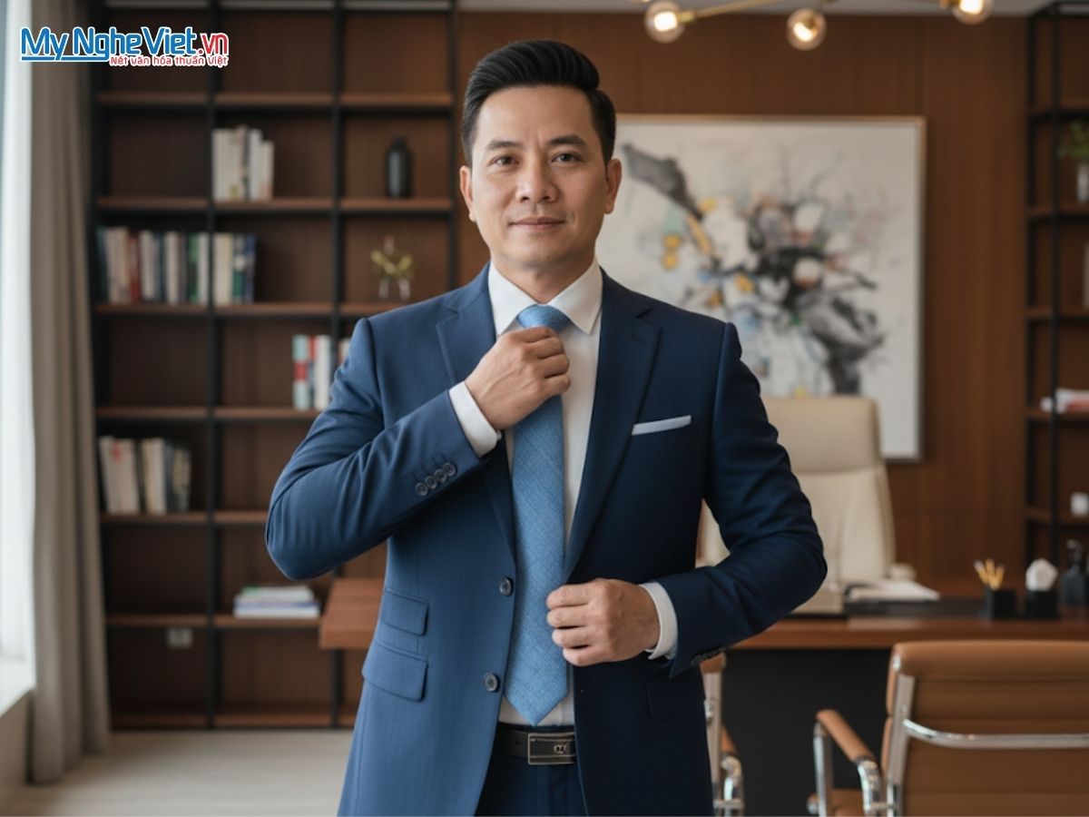 Cà vạt lụa đũi tơ tằm cao cấp