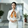 Khăn vuông lụa tơ tằm in họa tiết nghệ thuật