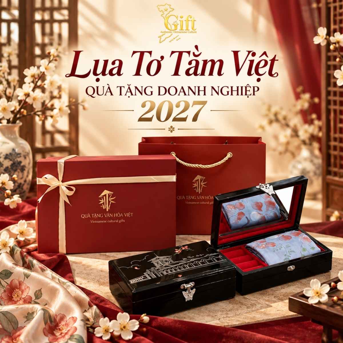 quà tặng lụa- quà tết doanh nghiệp 2027
