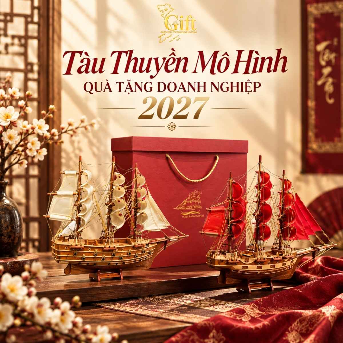 QUÀ TẶNG Tàu Thuyền Mô Hình / quà tặng doanh nghiệp 2027