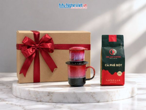 Set Quà Tặng Phin Cà Phê Men Hỏa Biến & Cà Phê Rang Xay