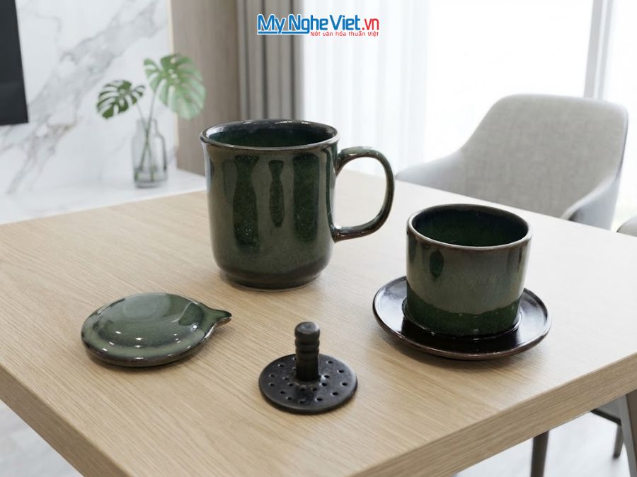 Set Quà Tặng Phin Cà Phê Men Hỏa Biến & Cà Phê Rang Xay