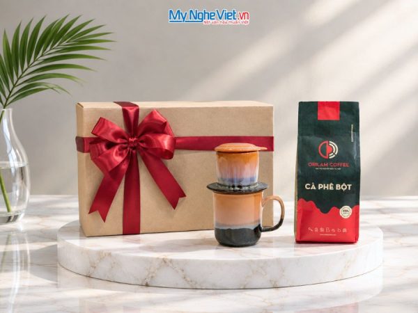 Set Quà Tặng Phin Cà Phê Men Hỏa Biến & Cà Phê Rang Xay