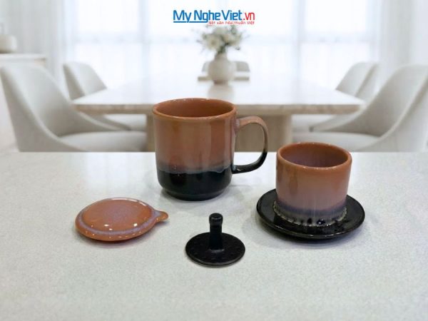 Set Quà Tặng Phin Cà Phê Men Hỏa Biến & Cà Phê Rang Xay