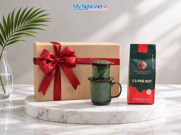 Set Quà Tặng Phin Cà Phê Men Hỏa Biến & Cà Phê Rang Xay