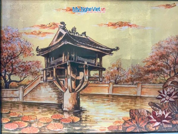Tranh Sơn Mài Chùa Một Cột