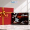 Tranh Sơn Mài Ngư Ông Câu Cá Cẩn Ốc Chìm Nền Ấm