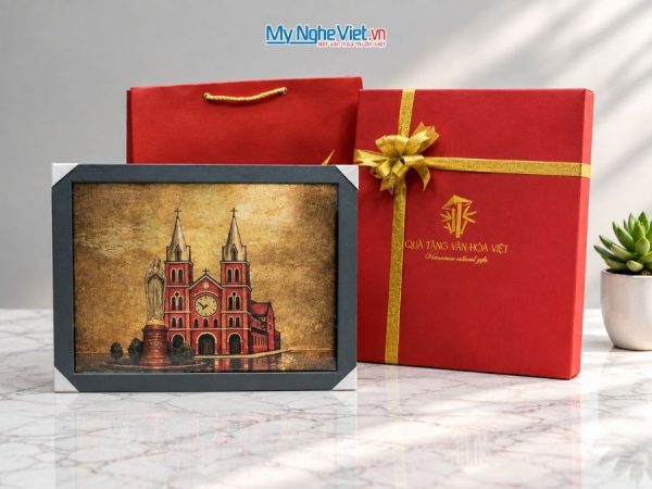 Tranh Sơn Mài Nhà Thờ Đức Bà