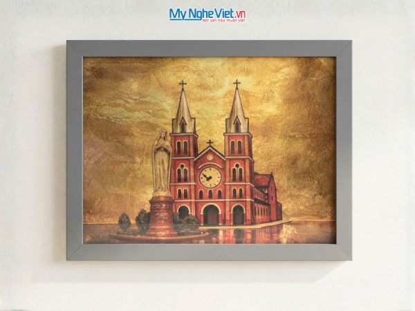 Tranh Sơn Mài Nhà Thờ Đức Bà