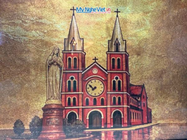 Tranh Sơn Mài Nhà Thờ Đức Bà