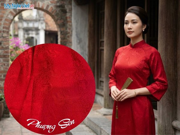 Vải lụa tơ tằm Hà Đông may áo dài cưới