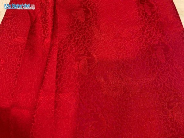 Vải lụa tơ tằm Hà Đông may áo dài cưới