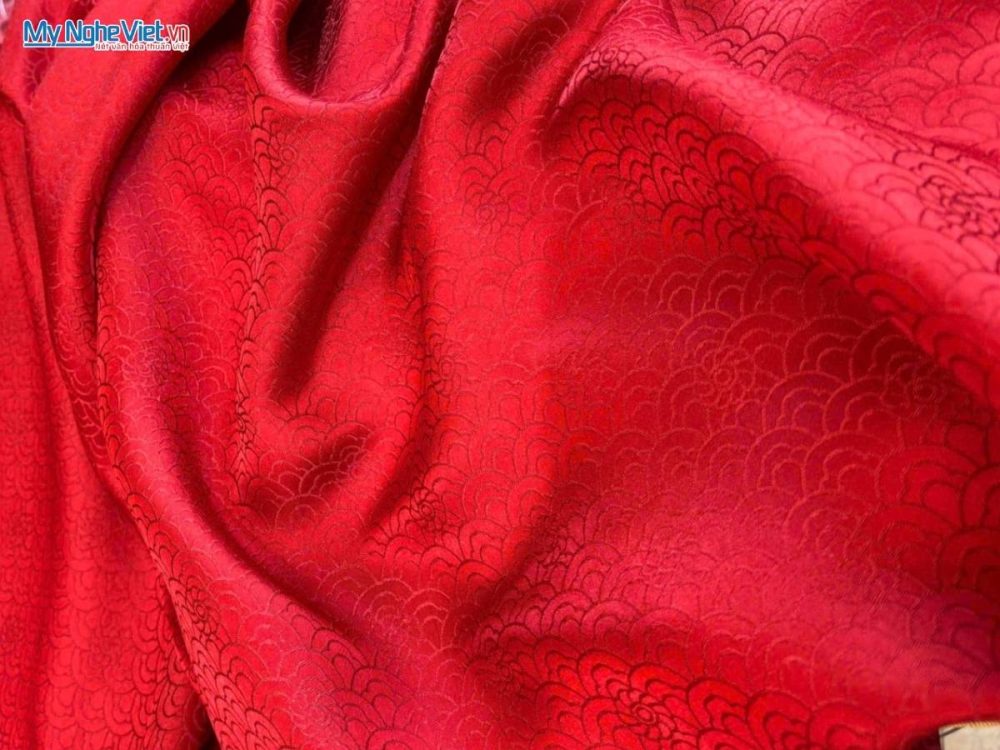 Vải lụa tơ tằm Hà Đông may áo dài cưới