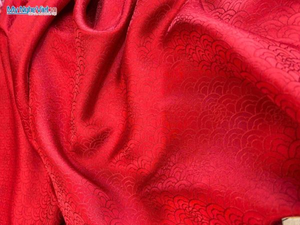 Vải lụa tơ tằm Hà Đông may áo dài cưới