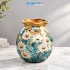 Bình Hoa Gốm Bát Tràng Vẽ Hoa Cúc