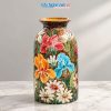 Bình Hoa Gốm Bát Tràng Vẽ Hoa Diên Vĩ