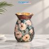 Bình Hoa Gốm Bát Tràng Vẽ Hoa Hồng